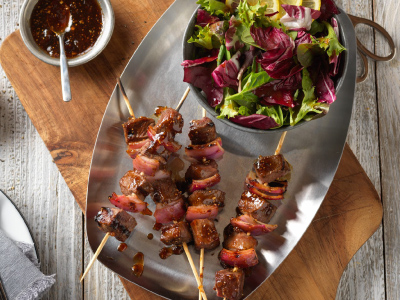 Fig-Balsamic Glazed Beef Kabobs